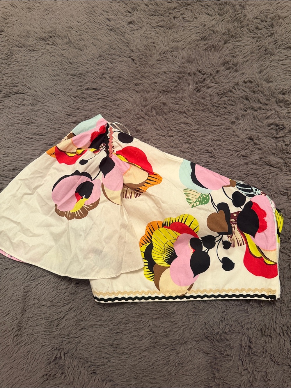 Zara One-Shoulder Floral Print Crop Top Size Small